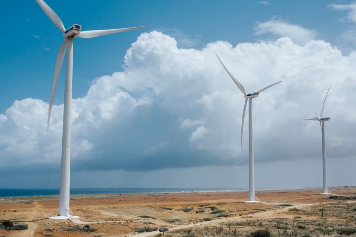 a windmill on a cloudy day